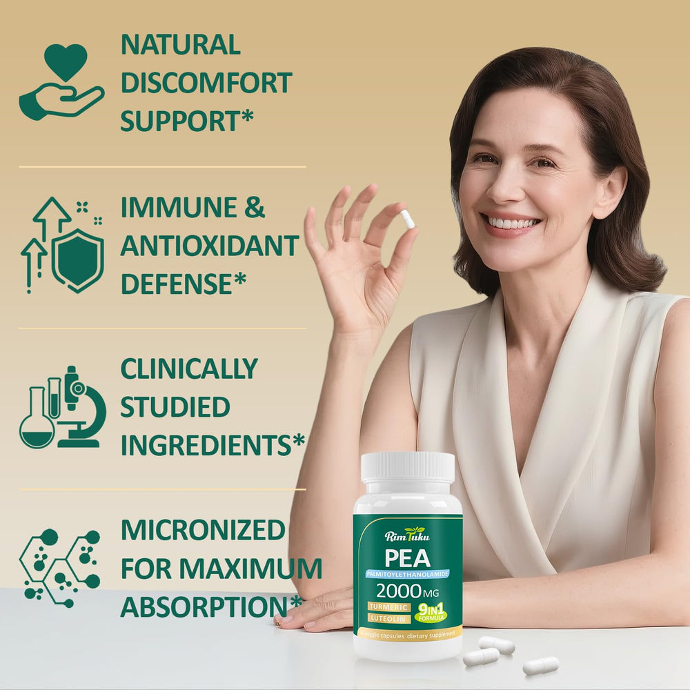 RimTuku PEA-Luteolin-Turmeric-Fisetin blend image emphasizing antioxidants.