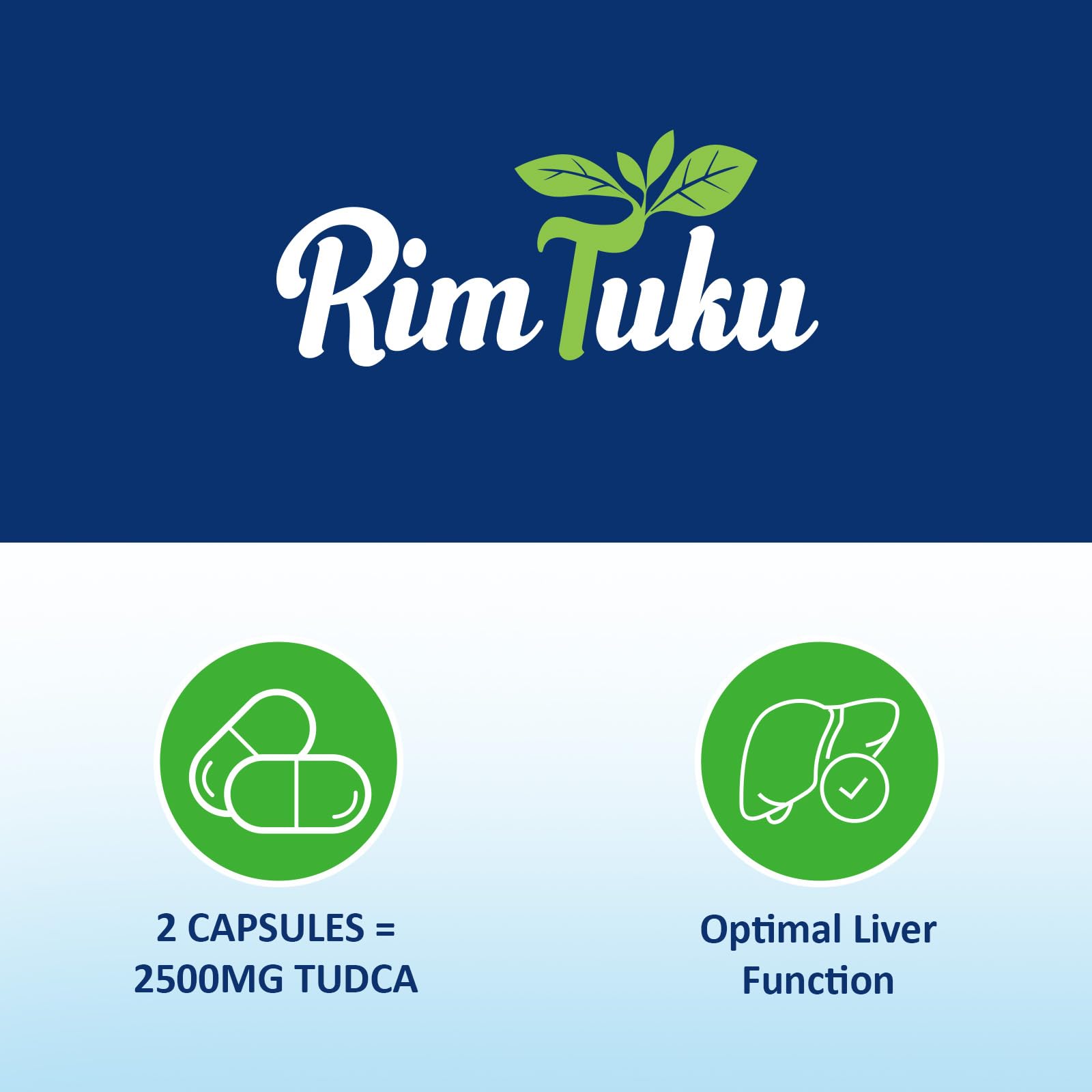 RimTuku TUDCA bottle angled - monthly supply for routine use