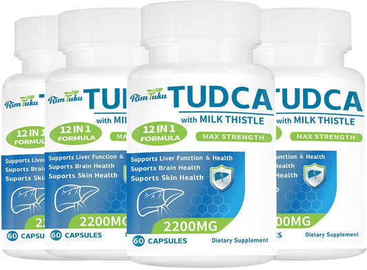 RimTuku Tudca Milk Thistle bottle closeup for liver support and premium purity.