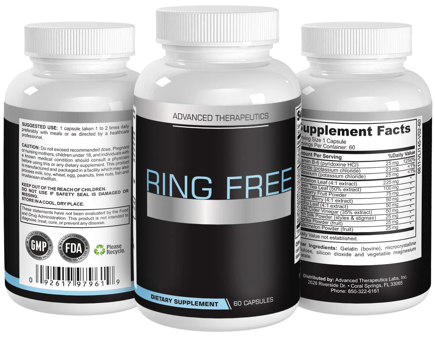 Ring Free bottle on nightstand suggesting better sleep with tinnitus relief