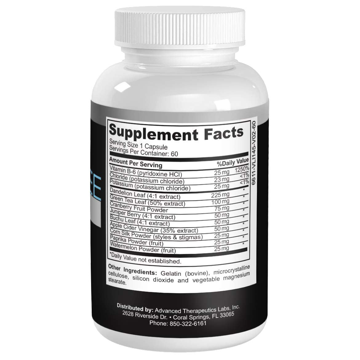 Ring Free capsules close-up beside bottle, highlighting natural formula