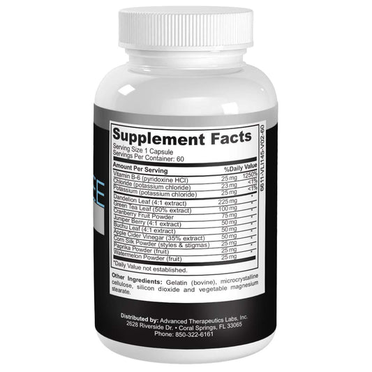 Ring Free capsules close-up beside bottle, highlighting natural formula