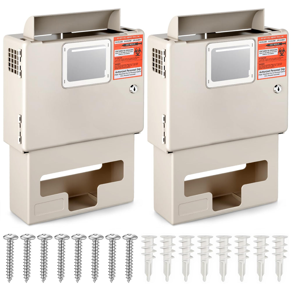 Ripeng wall-mount sharps cabinet 5qt, space-saving design for clinics.