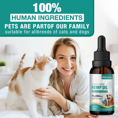 RiRywony Health hemp oil being used by a pet owner for daily support