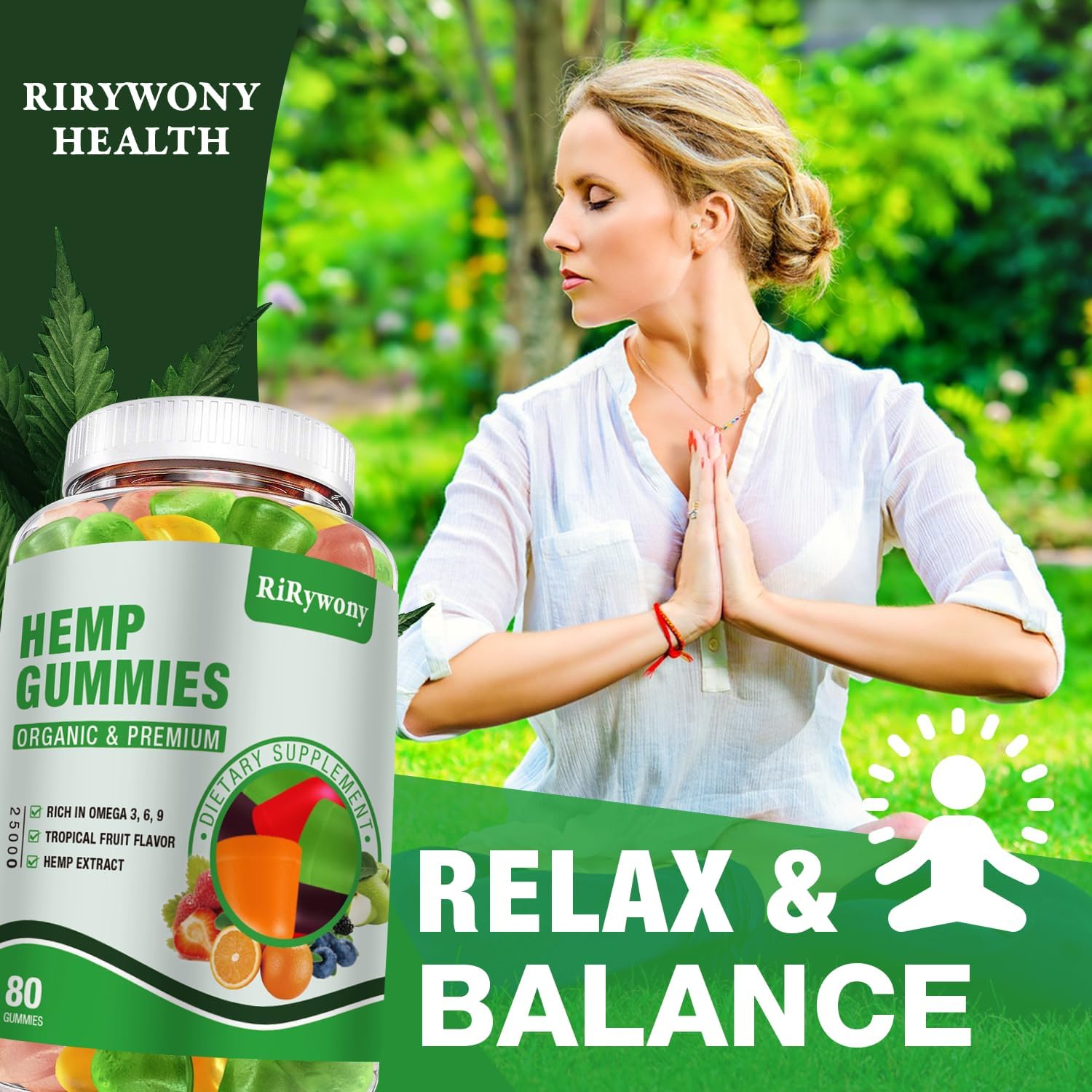 RiRywony Health Hemp Gummies fruit flavor close-up for natural taste.