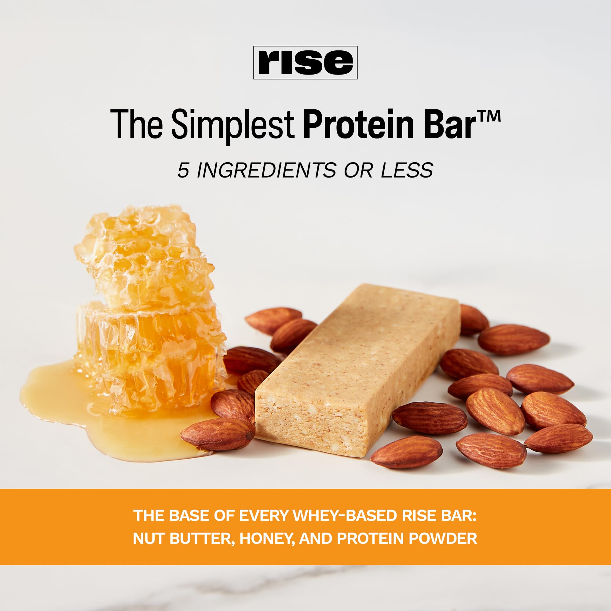 Rise Minis Almond Honey bar on shelf ready for a quick protein boost.