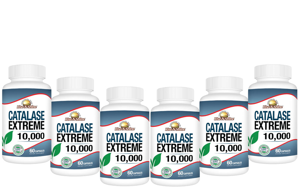 Rise-N-Shine Catalase Extreme capsules close-up for daily hair support