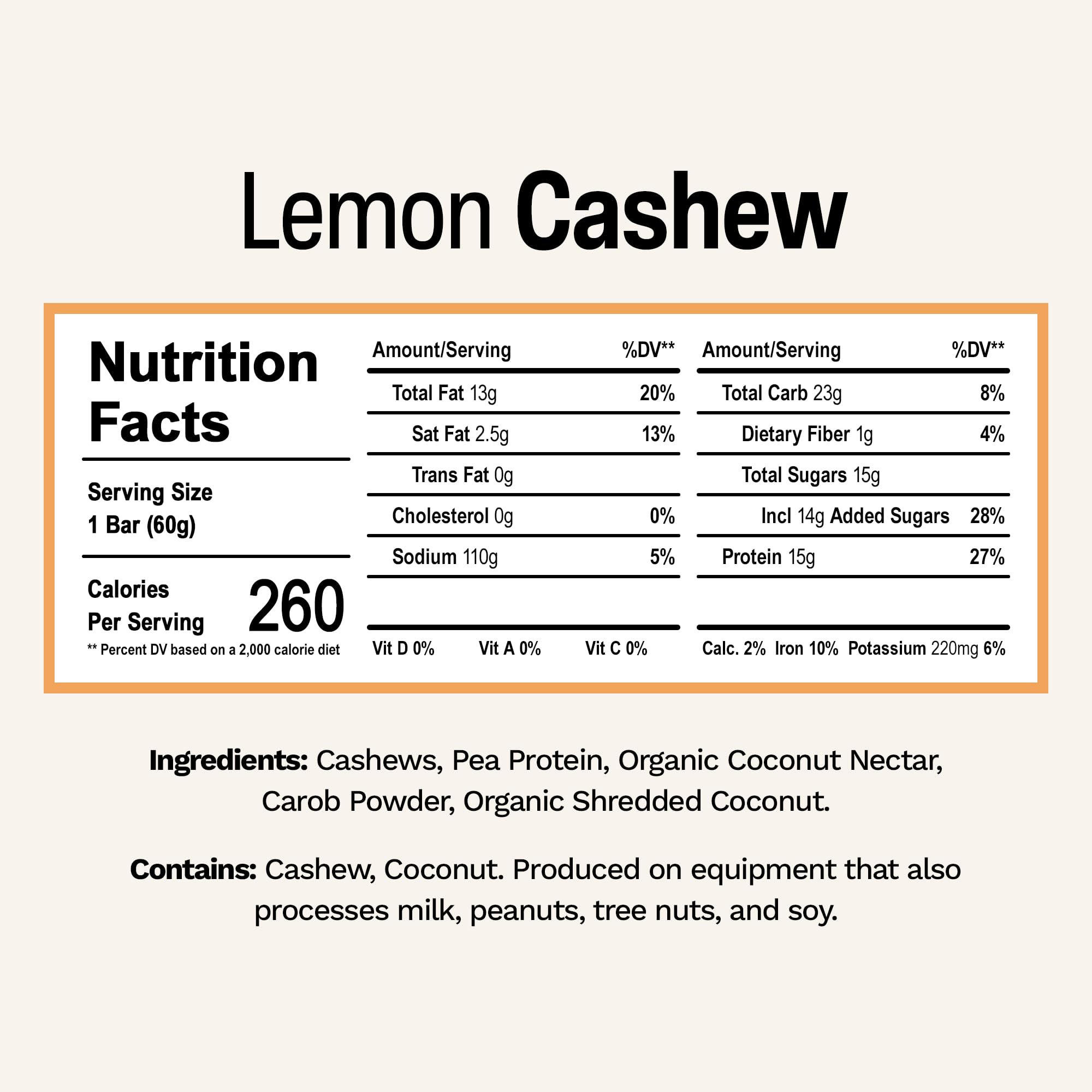 Rise Pea Protein Bar Lemon Cashew close-up of creamy texture for quick energy