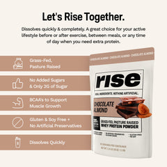 Rise Whey no artificial flavors image conveys pure taste