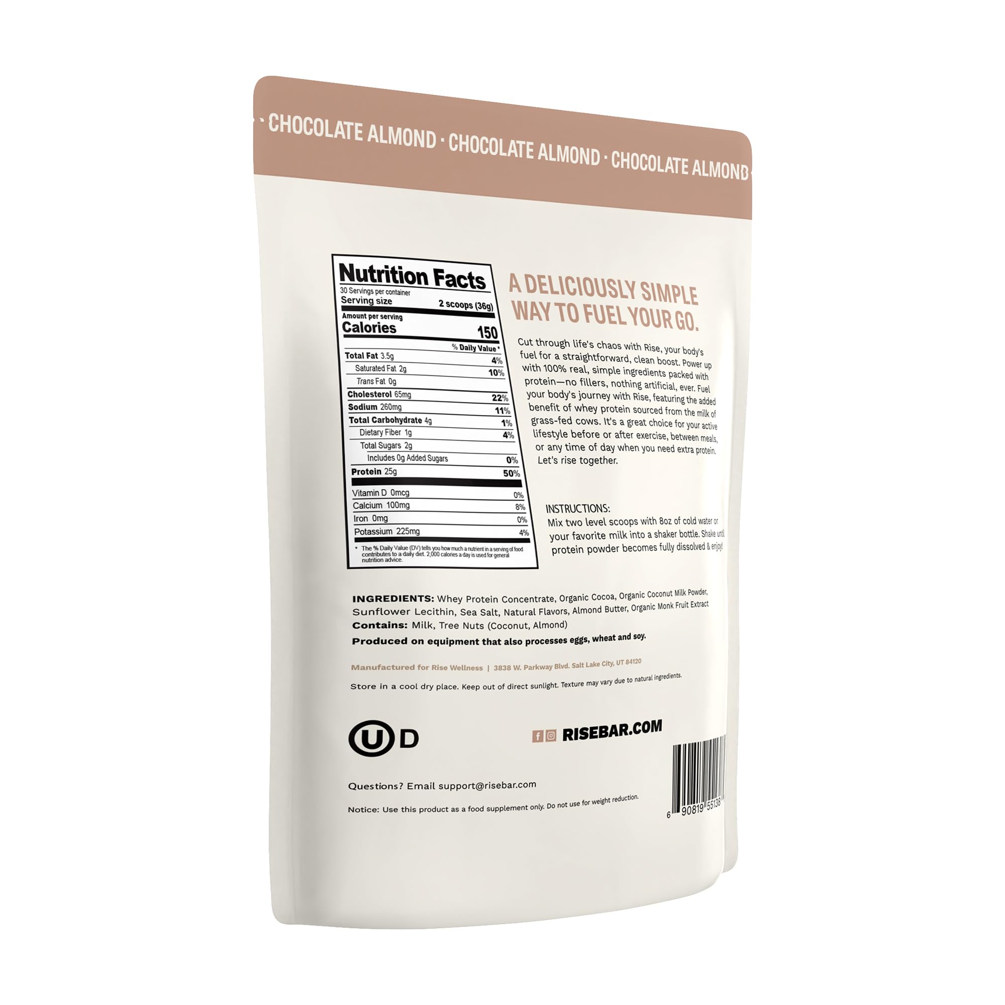 Rise Whey powder in mug shows versatile breakfast shake