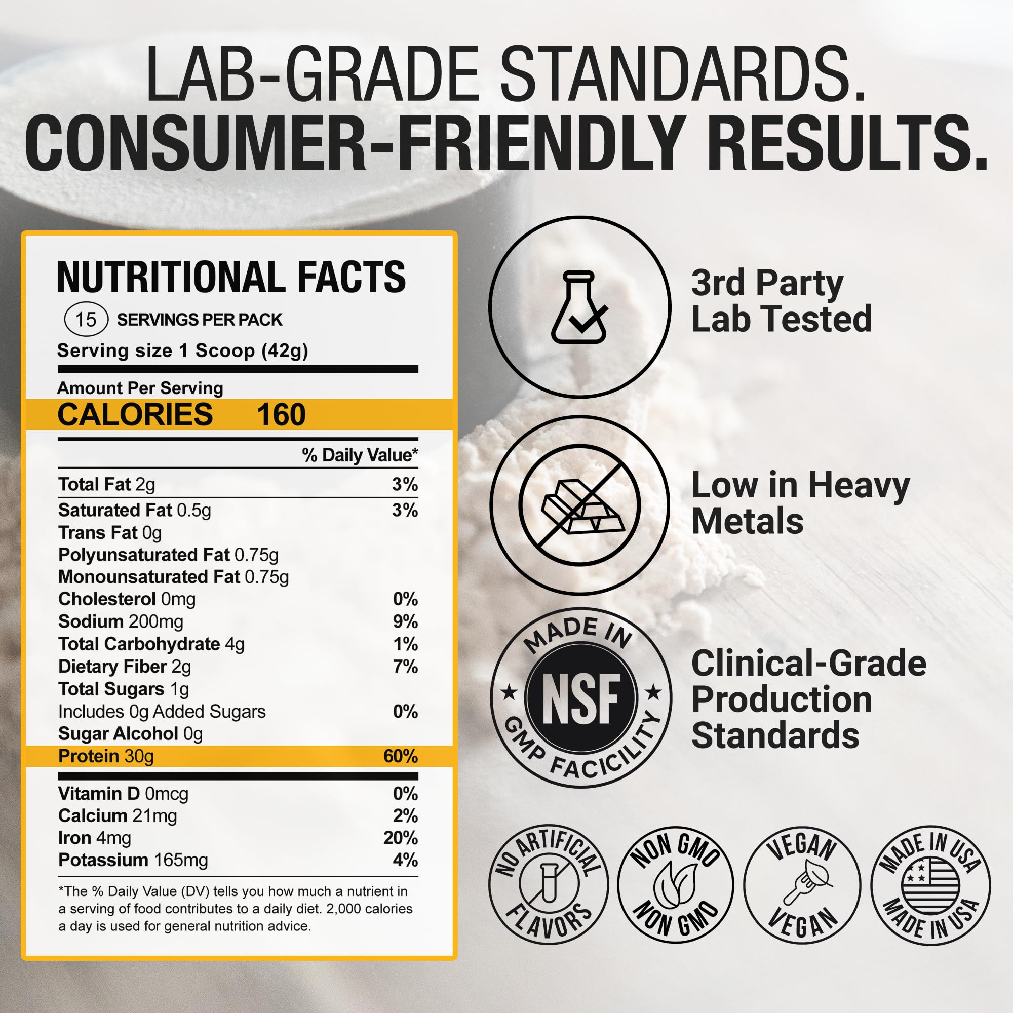 RISE311 texture close-up reveals creamy, smooth protein ideal for quick meals.
