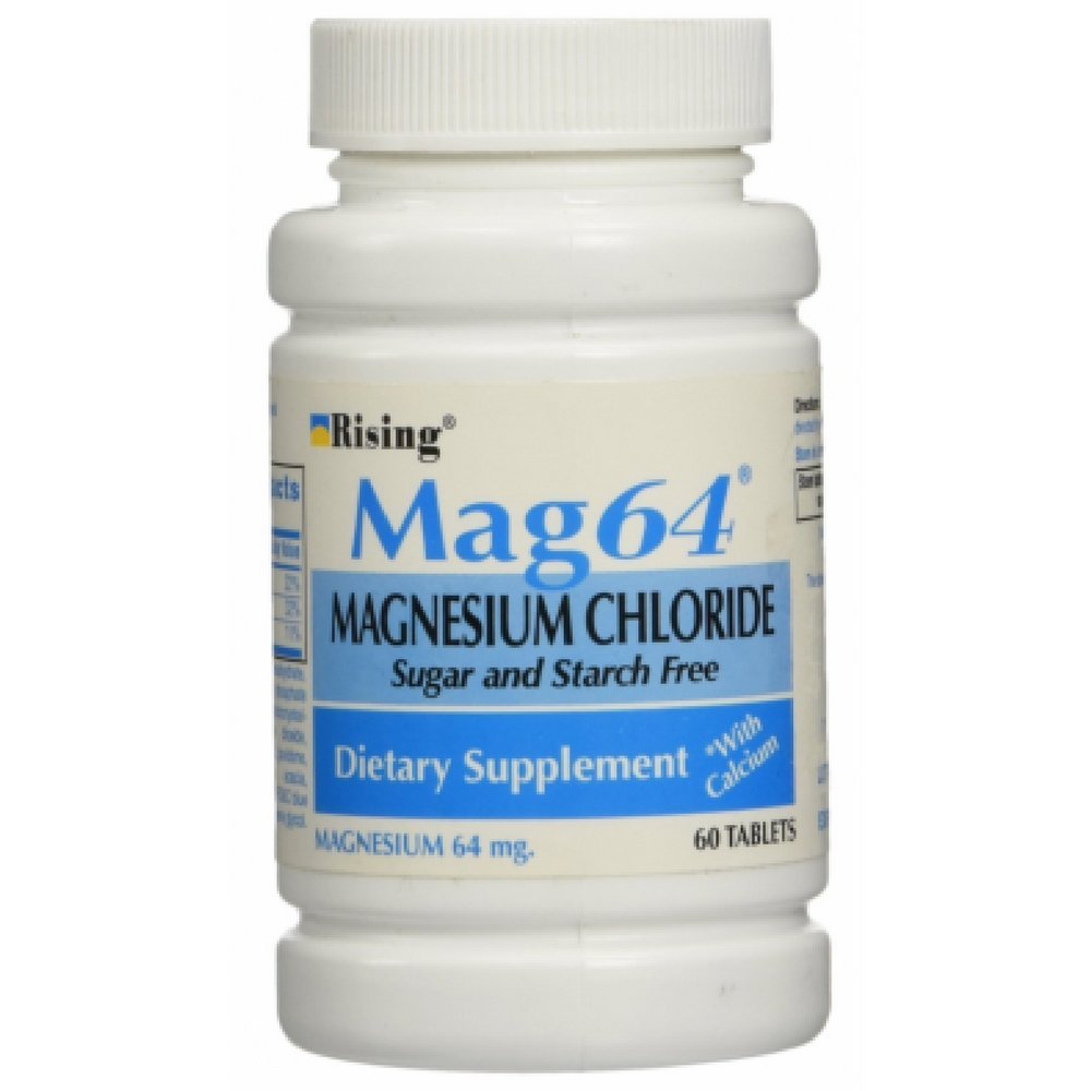 Rising Mag64 bottle pour supports daily magnesium intake.