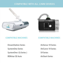 rislabo universal CPAP inline filter in use during therapy for clean air