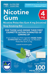 Rite Aid nicotine gum Ice Mint 4 mg pack front for craving support on the go