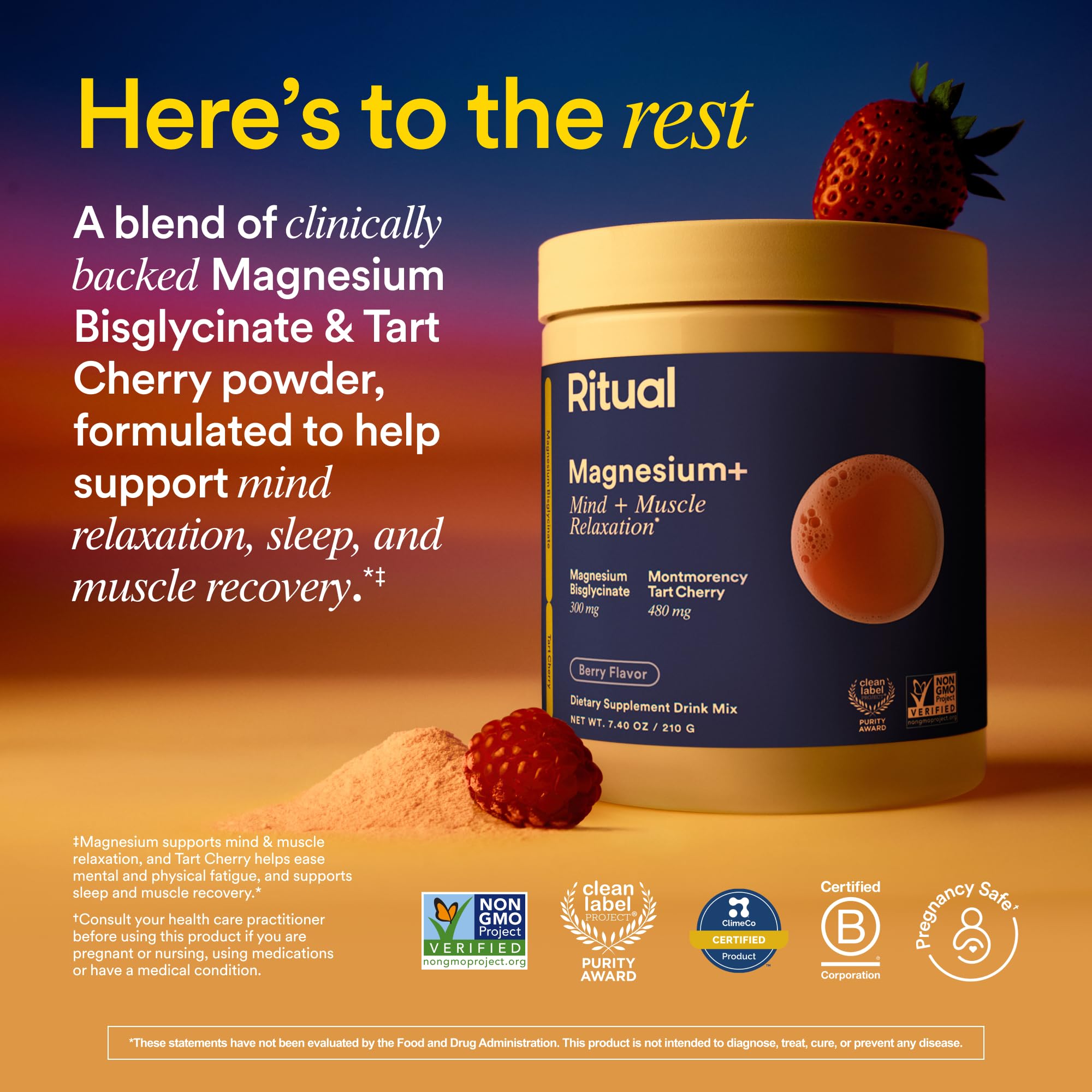 Ritual Magnesium+ two-teaspoon serving shows precise dosage