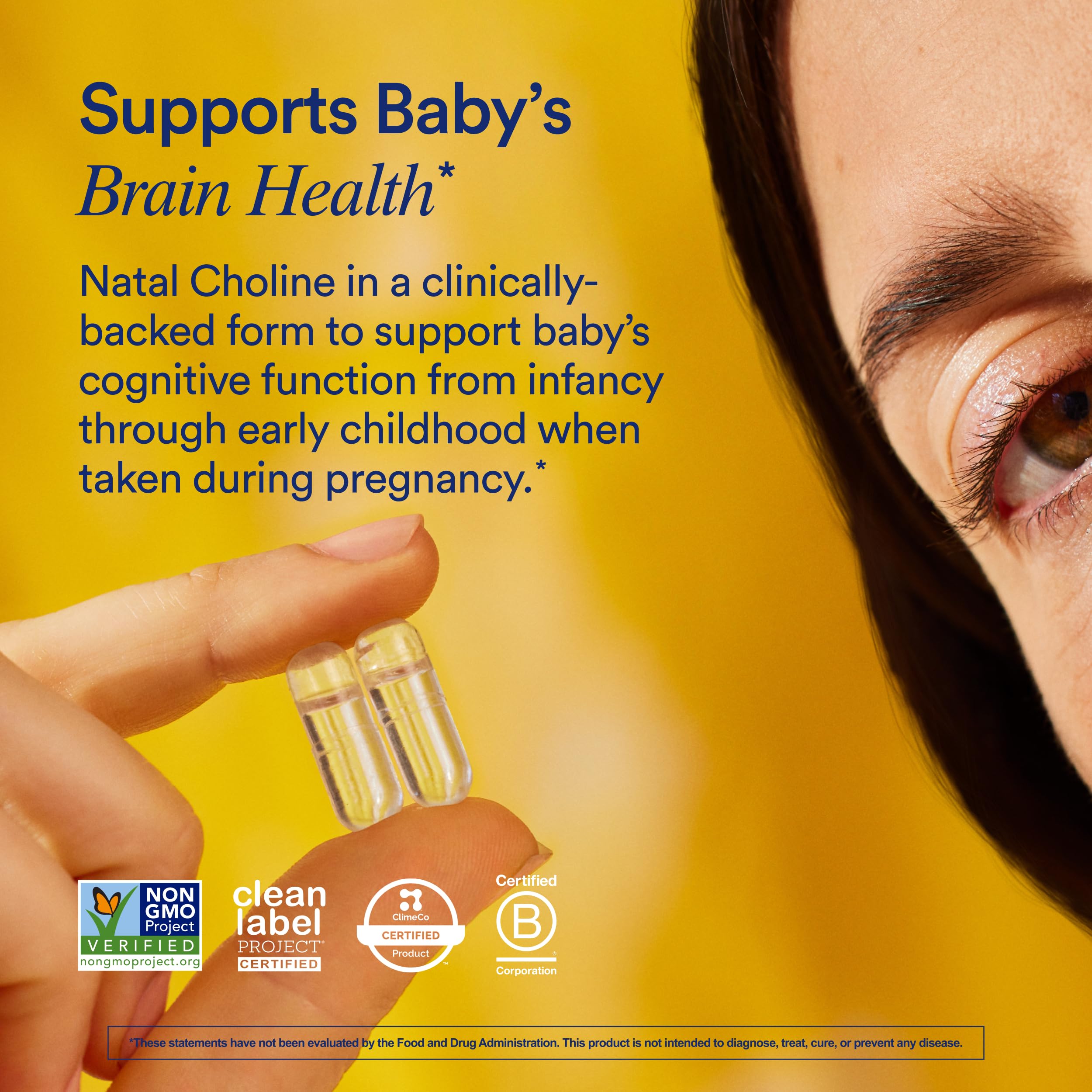 Ritual Natal Choline capsules closeup shows high potency choline delivery