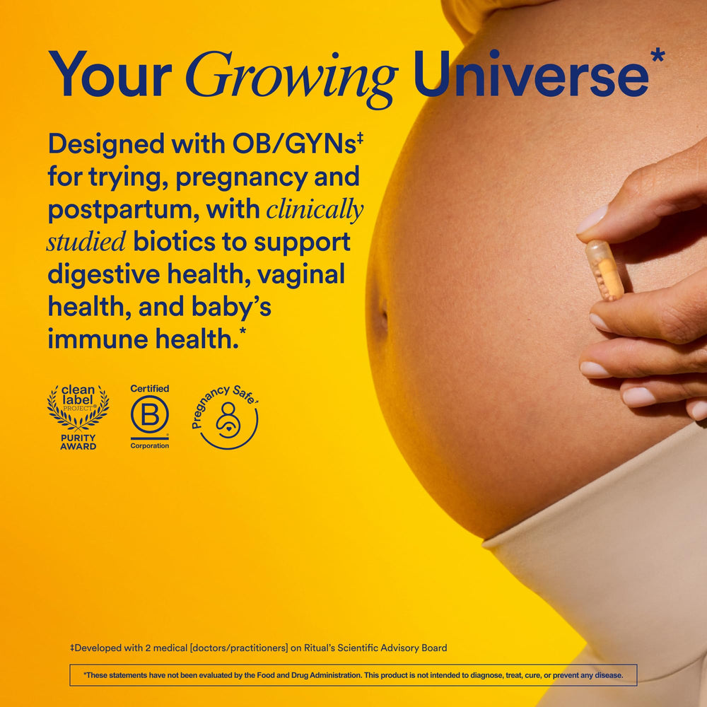 Ritual Natalbiotic nested tablet technology highlighting stability and release.