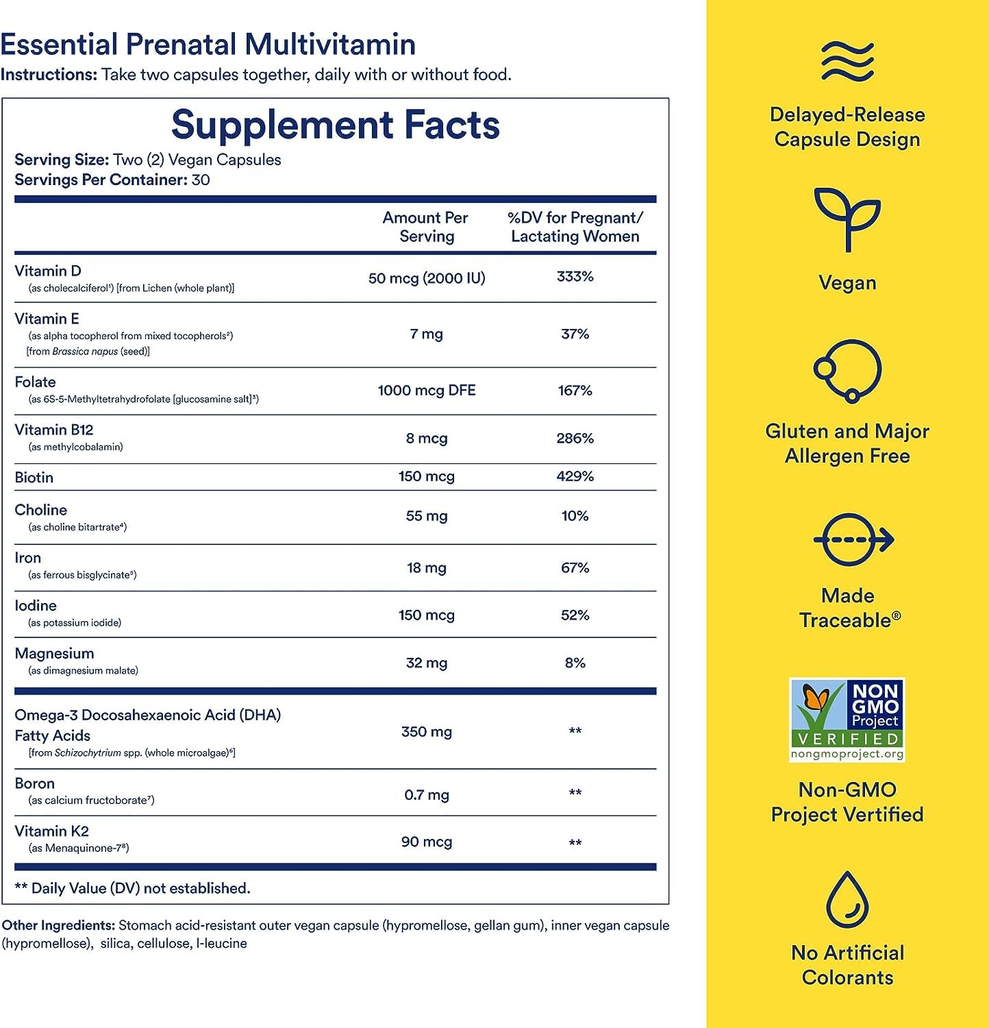 Ritual Omega-3 DHA from microalgae for balanced nourishment.