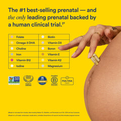 Ritual Prenatal capsules with delayed-release design for gentle absorption.