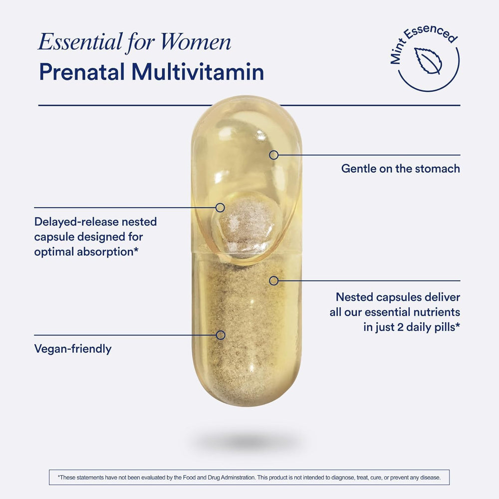 Ritual Prenatal delayed-release capsules designed for small intestine absorption