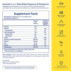 Ritual Prenatal Protein ingredients panel highlights clean, non-GMO components