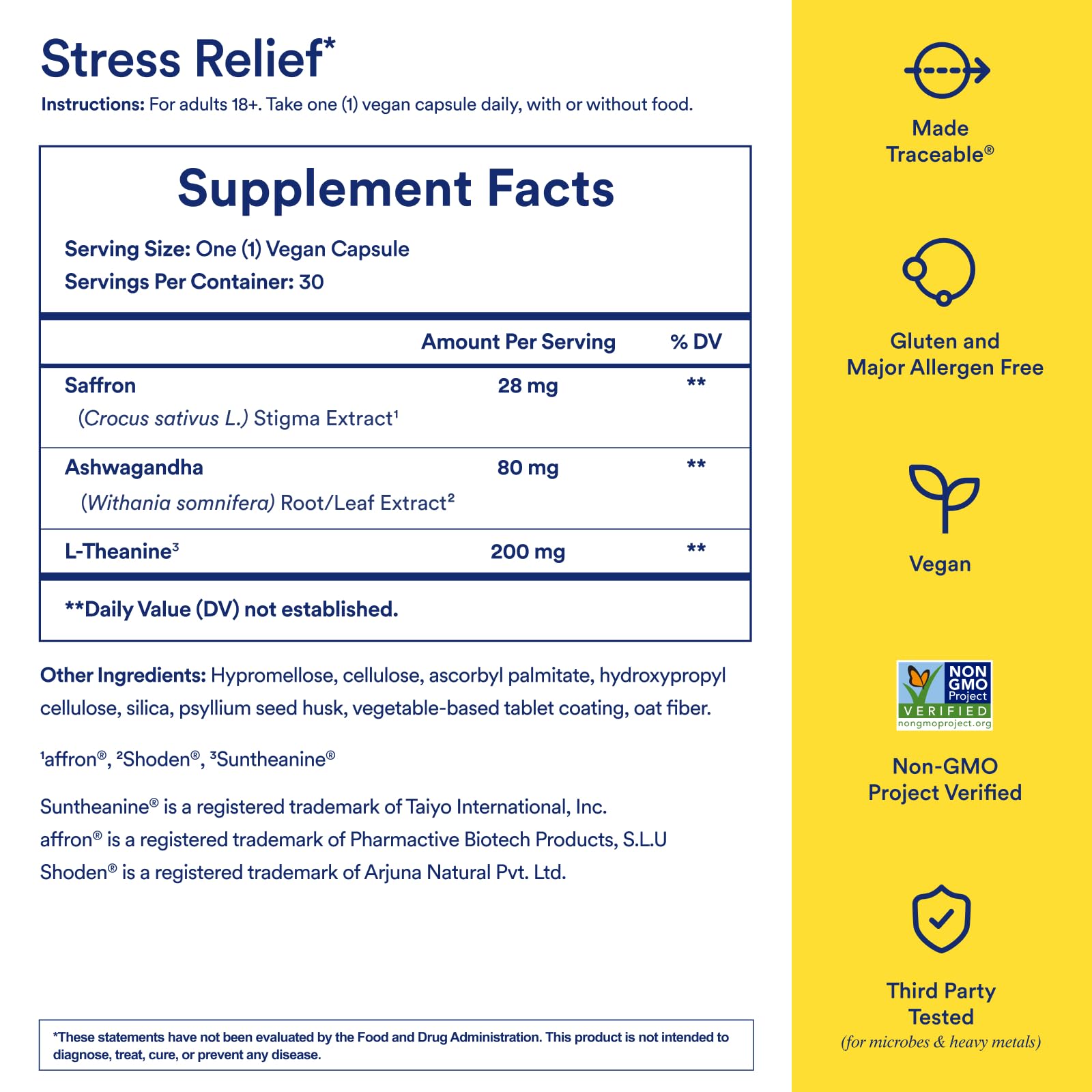 Ritual Stress Relief bottle with label for transparent packaging