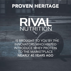 Kitchen prep scene with Rival Whey for quick protein boost