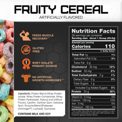 Rival Nutrition Fruity Cereal ingredient closeup, clean ingredients for a high-protein blend