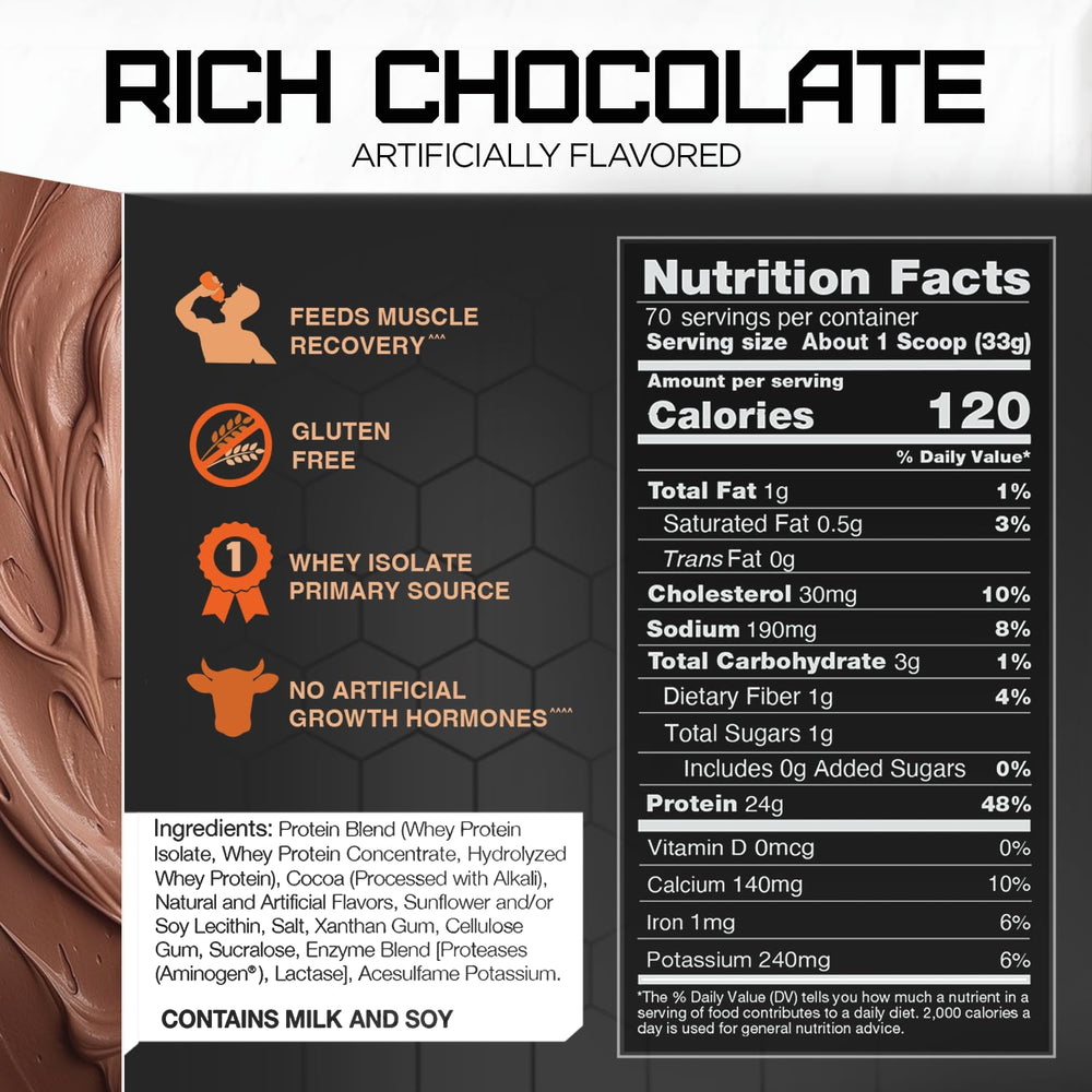 Rival Whey product label communicates clean sport suitability.