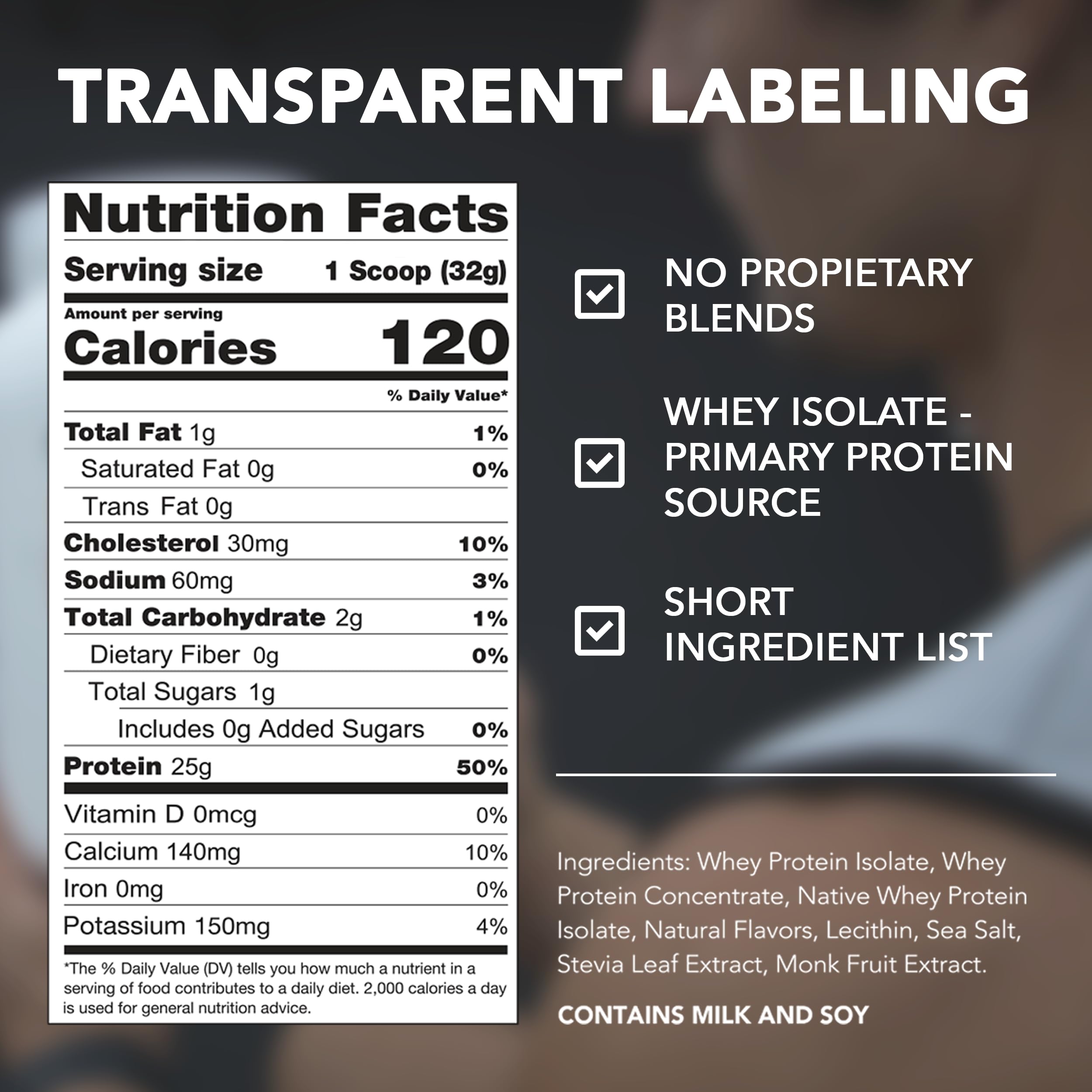 RIVAL NUTRITION vanilla flavor sweetened with natural stevia and monk fruit.