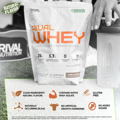 RIVAL NUTRITION Rival Whey Salted Caramel ingredients highlight clean formulation