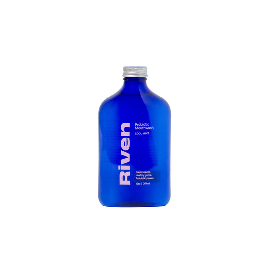 Riven Probiotic Mouthwash 2-Pack front view for convenient daily oral care and fresh breath.