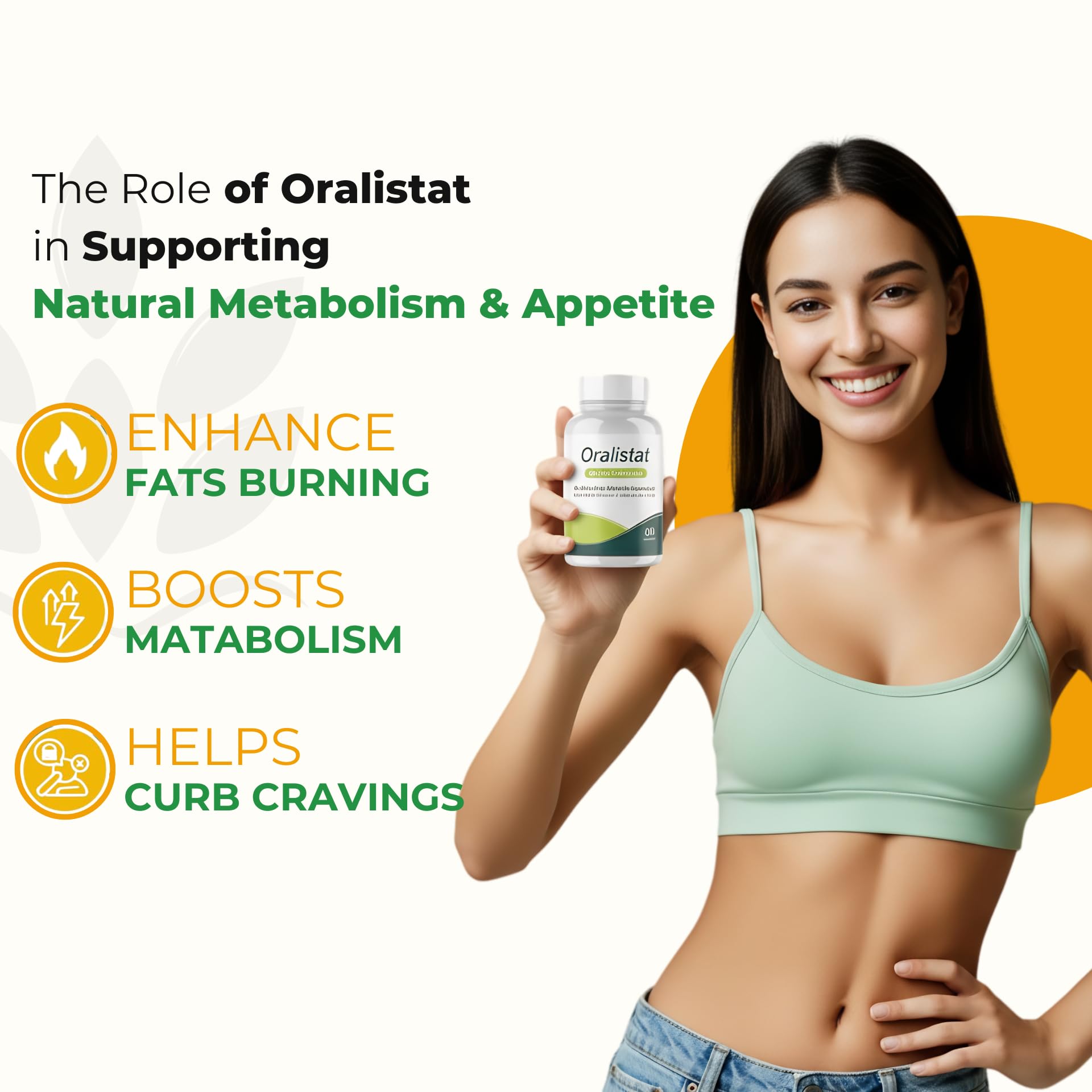 Rivocoda Oralistat label detail emphasizing quality and transparent ingredients