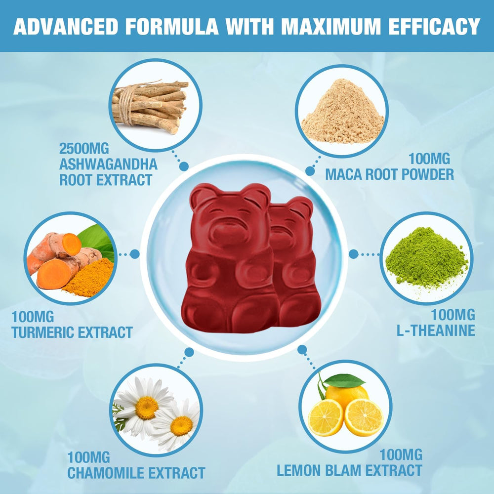 Riyuetian Ashwagandha Gummies cross-section emphasizes natural sweetness and texture.