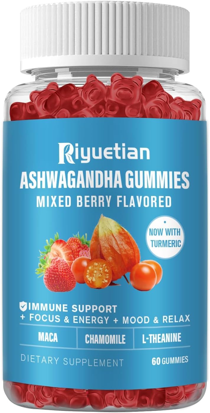Riyuetian lifestyle desk scene with gummies for daily use.
