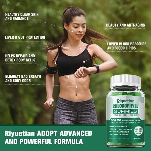 Riyuetian ingredients panel highlights unfiltered ACV and vitamins.