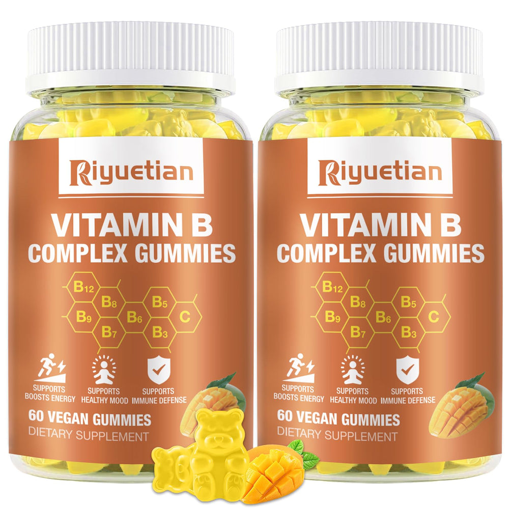 Riyuetian Vitamin B Complex Gummies bottle for easy daily energy support.