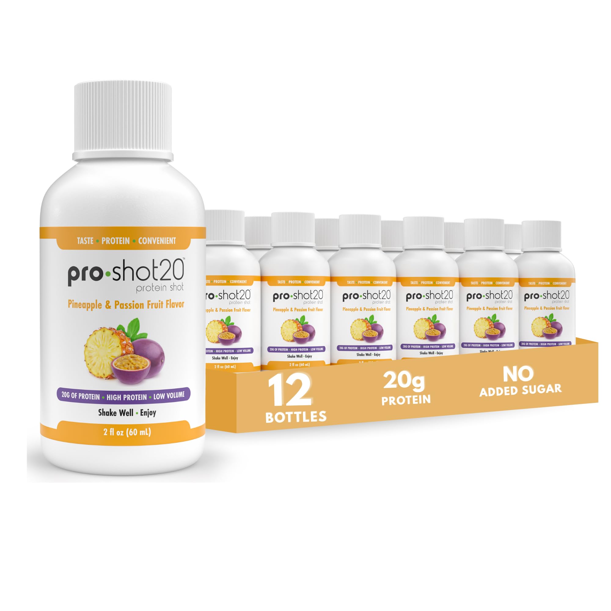 R-Kane Pro-Shot20 pineapple passion-fruit bottle for on-the-go protein