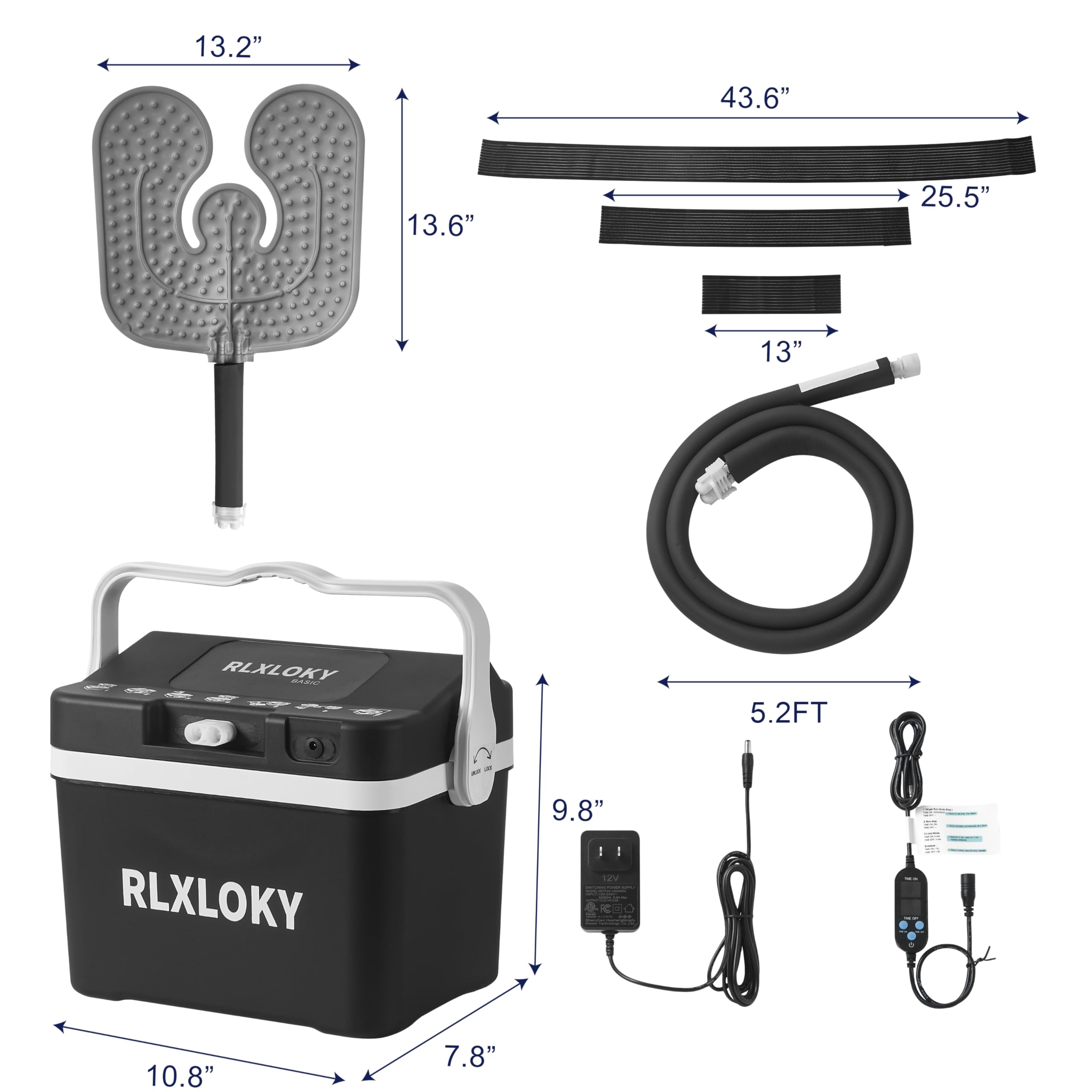 RLXLOKY reinforced power cord design enhances safety and durability.