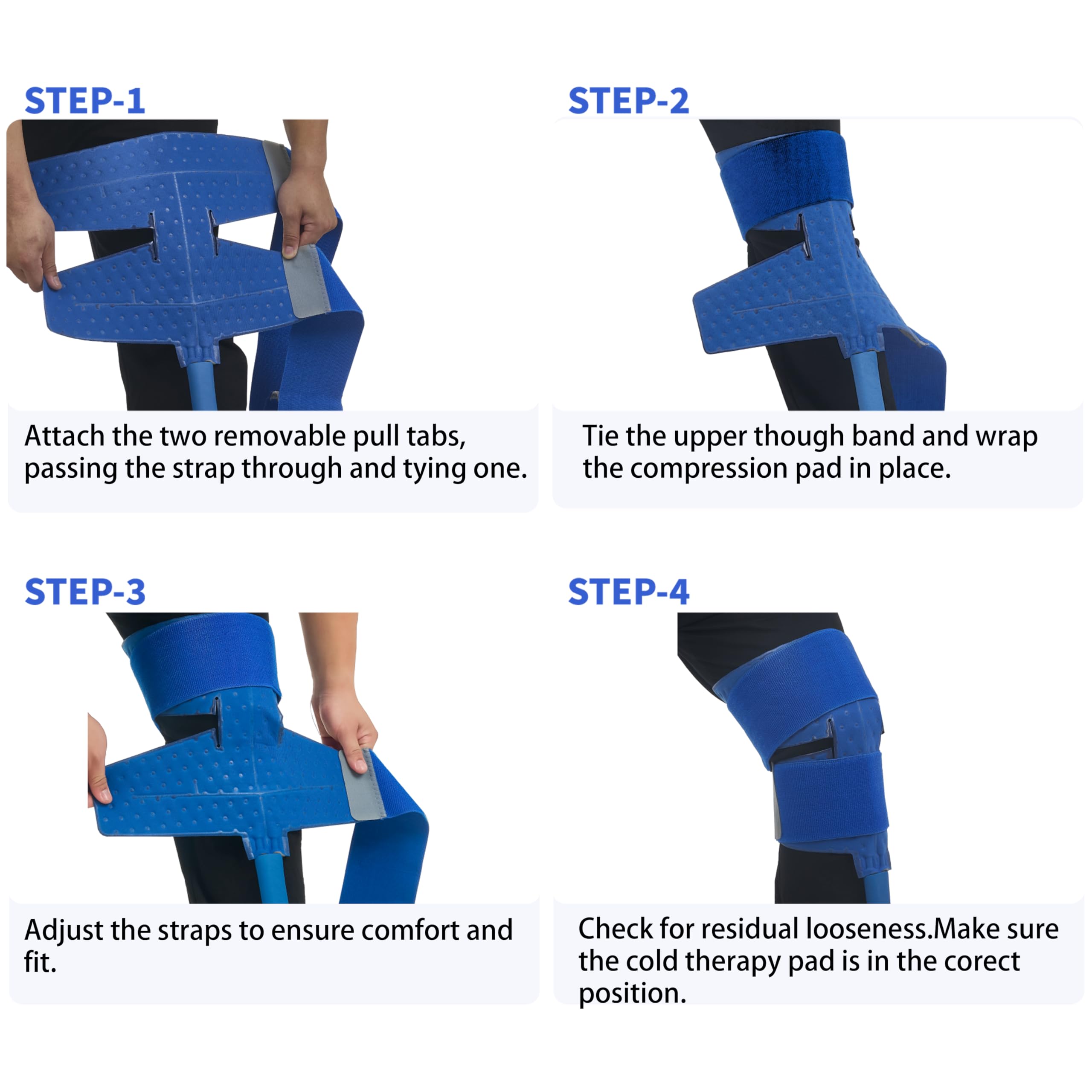 RLXLOKY Replacement 2.0 knee pad attached to a compatible cold therapy unit for easy setup