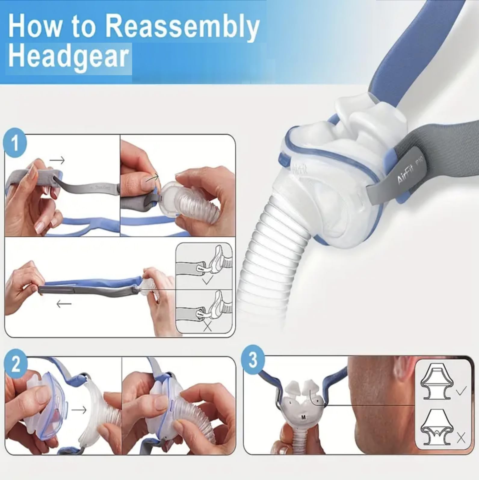 RMH p10 small nasal pillow offering gentle seal and stability