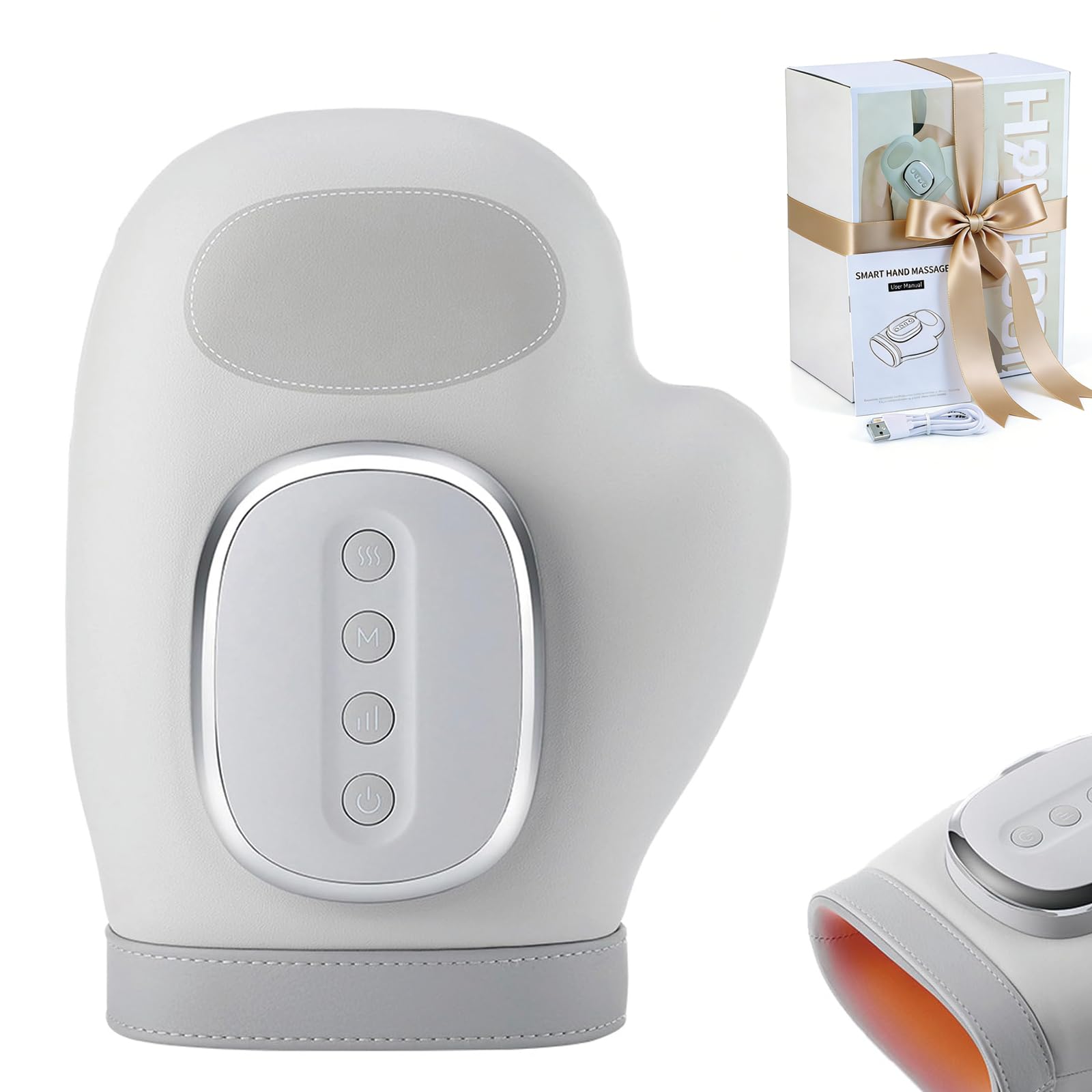 RnemiTe-amo hand massager with heat delivers soothing warmth for tired hands.