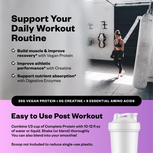 RNWY Acai Protein powder closed cap emphasizes travel-friendly packaging.