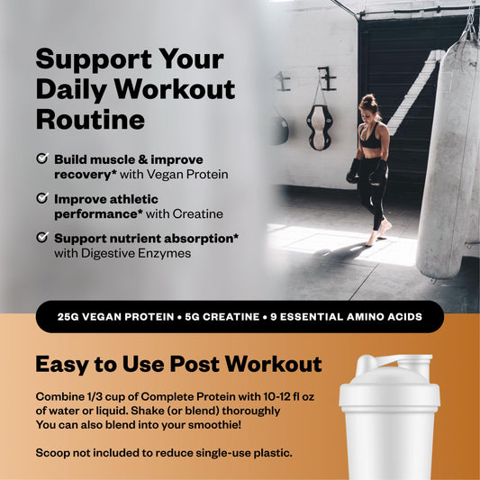 RNWY chocolate protein creatine powder scoop ready for quick shakes.