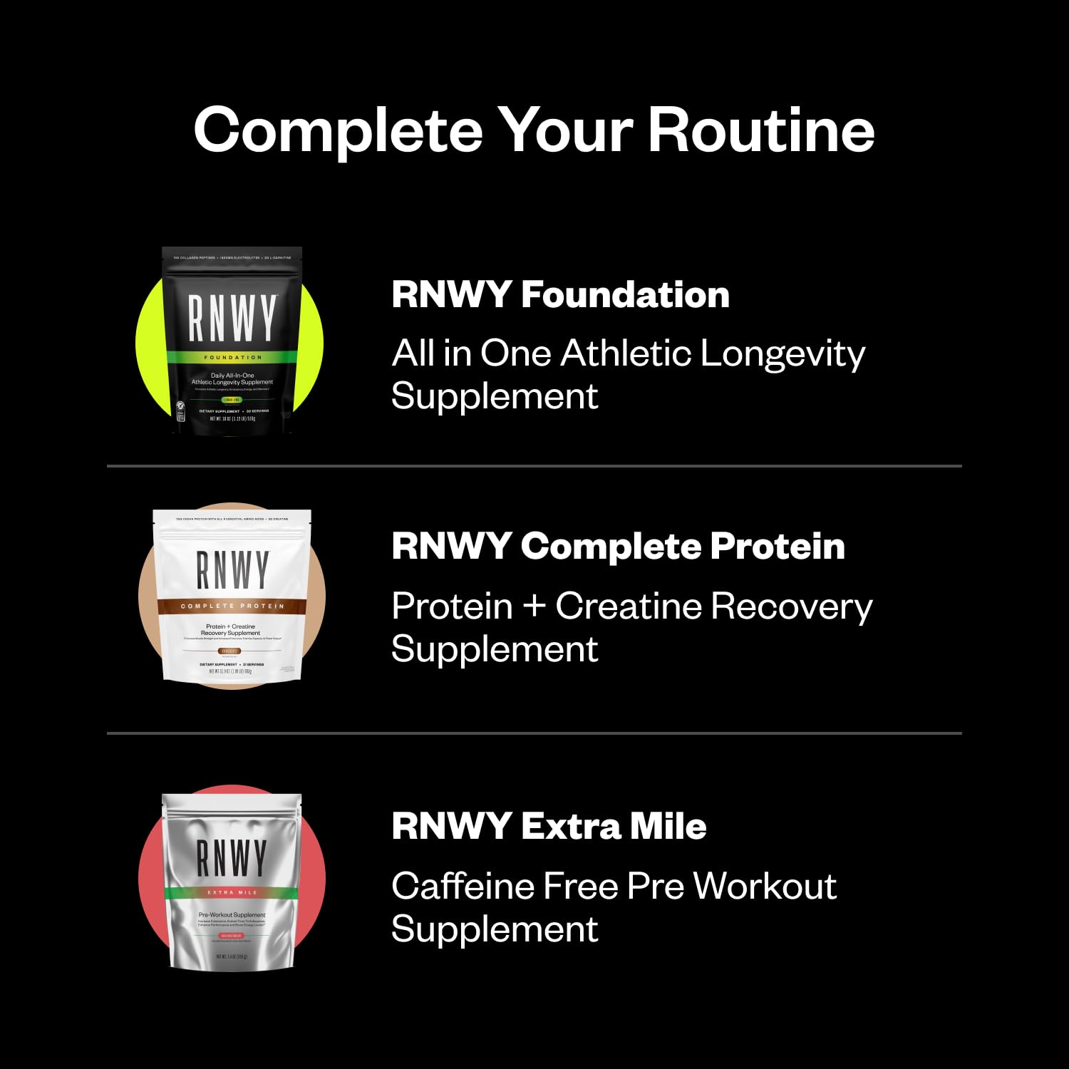 RNWY Extra Mile pink lemonade label highlighting stimulant-free formula