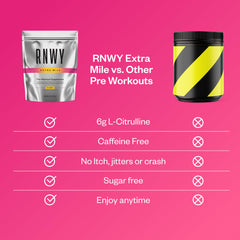 Mixing RNWY Extra Mile pink lemonade in a shaker for training