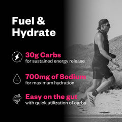 RNWY Salty Carbs glass with dissolved mix during a workout for hydration
