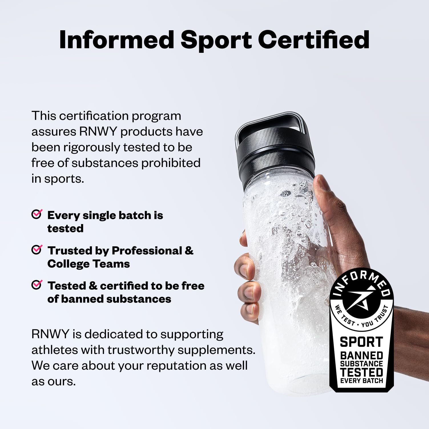 RNWY Salty Carbs Melon pouch in gym bag supports dairy-free hydration.