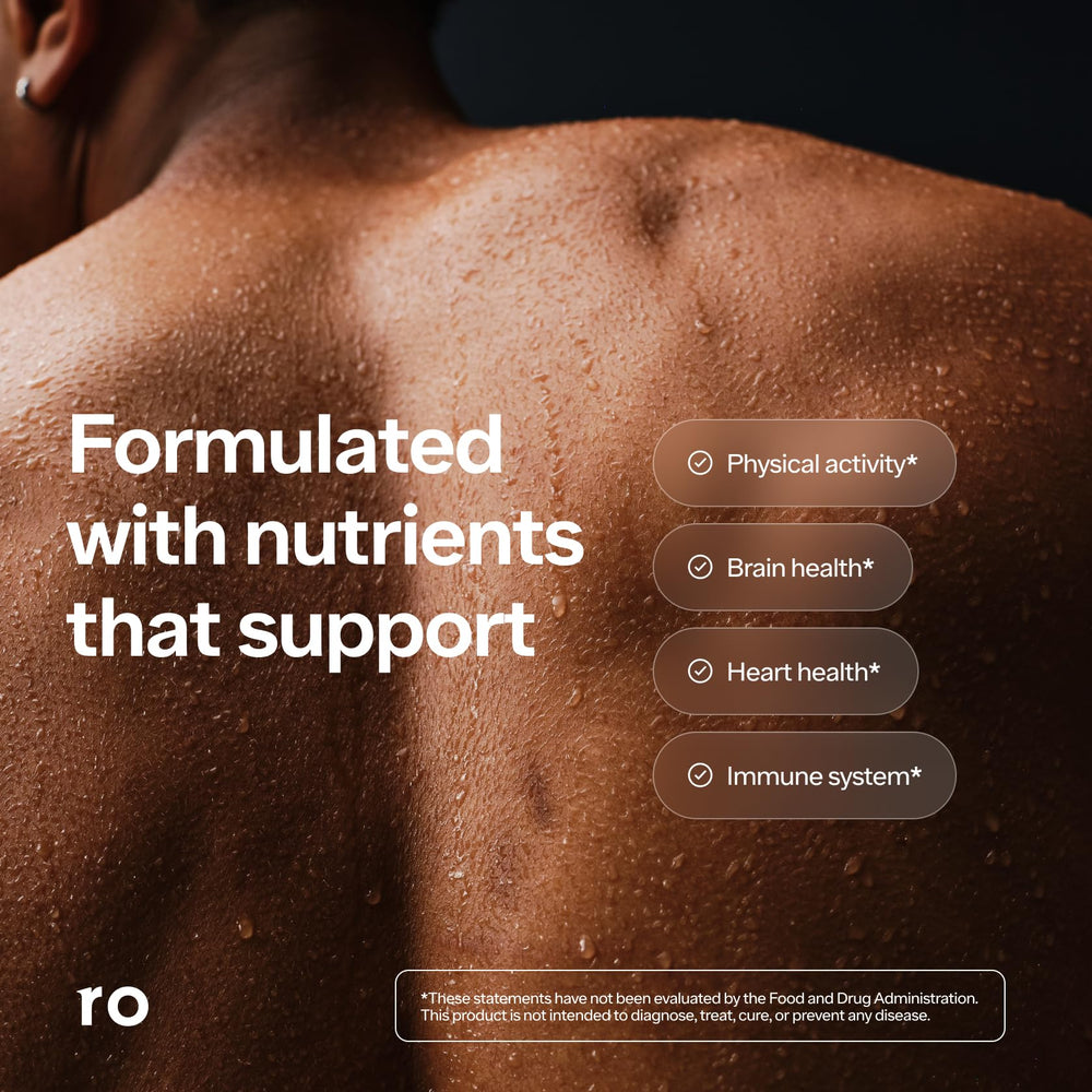 Ro Daily Multivitamin for Men taken as part of a morning routine.