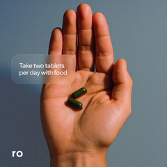 Ro Daily Multivitamin for Men peppermint-flavor tablets offer a refreshing daily dose.
